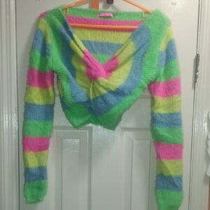 Hot & Delicious Multicolor V-Neck Sweater